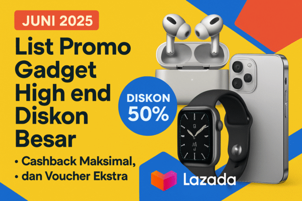 List Promo Gadget Flash Sale Lazada Terbaik Juni 2025: Gadget High end Diskon Besar, Cashback Maksimal, dan Voucher Extra